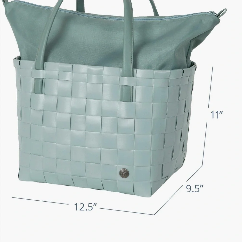 Handed By Deluxe Shopper Tote Soft Lilac Rare | made with Recycled material NWT - Picture 13 of 16